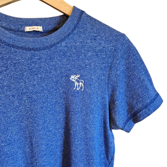 Abercrombie & Fitch Muscle Shirt Short Sleeve Blue Men's Small - Picture 3 of 6
